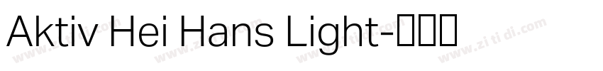 Aktiv Hei Hans Light字体转换
